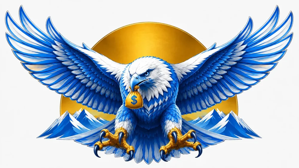 Eagles Funding Group blue-and-gold eagle artwork